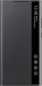Smart Clear View Cover для Samsung Note20 Ultra (черный)